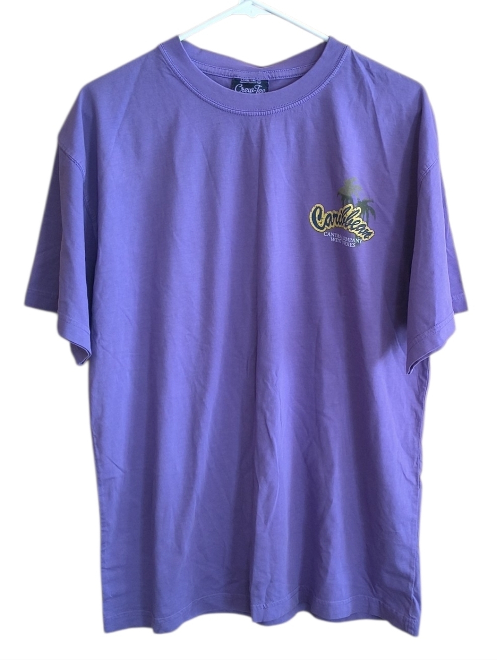 NWT Caribbean Lavender Short-Sleeve T-Shirt with Chest And Back Graphic Size L